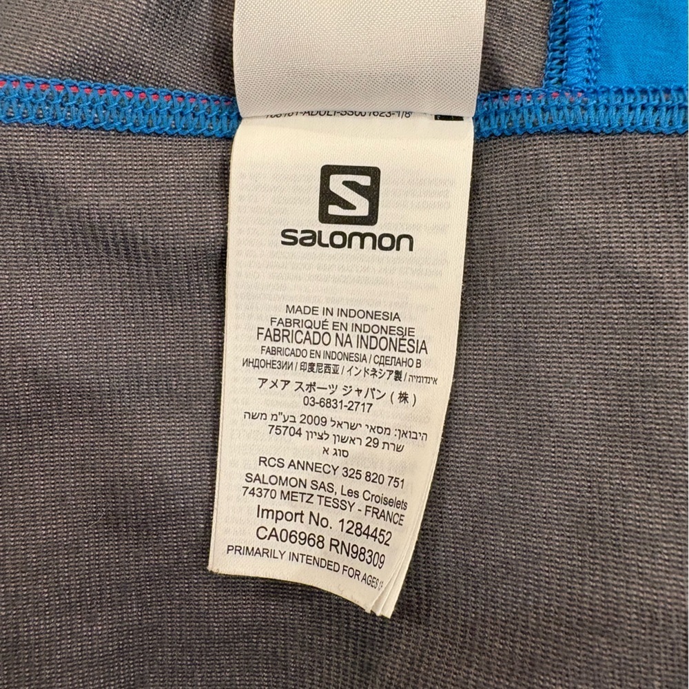 Salomon Windstopper Jacket Women Small Mont Baron Hoodie Red Blue Softshell - Picture 9 of 11